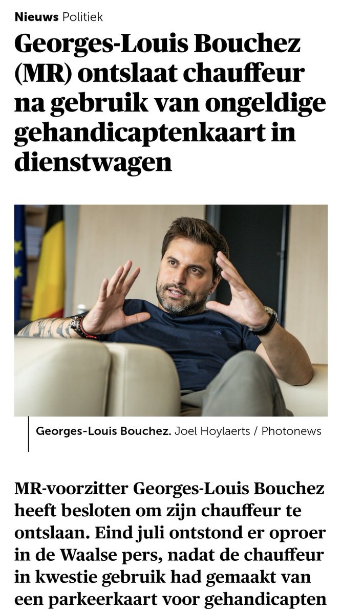 Eerst heel het huis op stelten zetten omdat het allemaal niet waar is. Een journalist afdreigen. En nu de chauffeur ontslaan. De onaantastbaarheid van de macht, met een vingerknip. Wat een treurige leiderschapscultuur. Maar hij 'is populair en durft de boel opschudden' ...