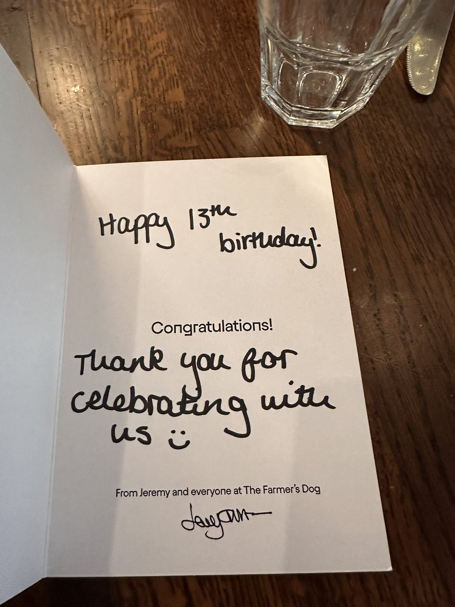 gwill84's tweet image. This not so little lady has had an absolutely amazing birthday at #farmersdogpub 

The effort made by the staff was spot on and a big shout out to Grace for making this a 13th birthday she won’t forget.

Also bloody well done on the scrummy food @JeremyClarkson
