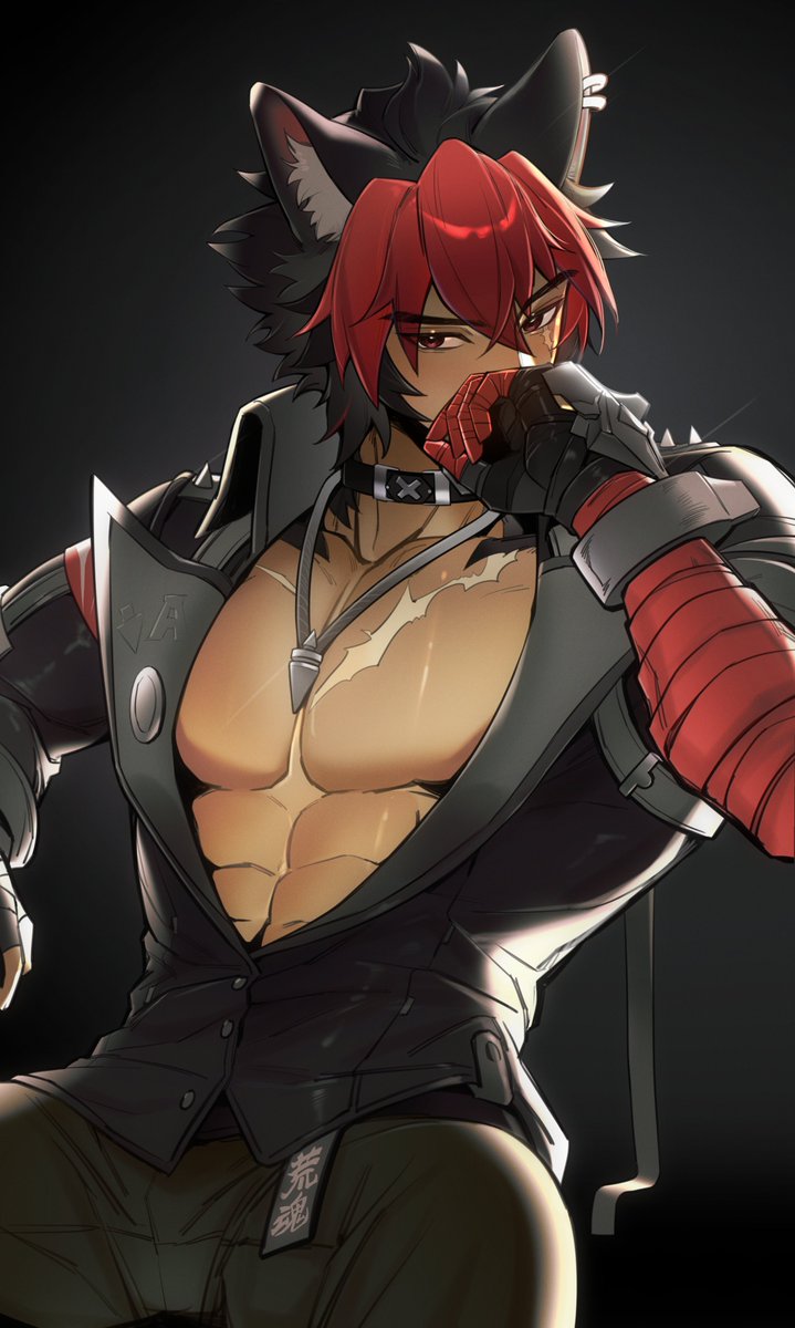 gave myself a list of things to draw with my friend's suggestions filled in, so this is the current trending character with a big chest ✅ 
#ZenlessZoneZero #KomanoManato