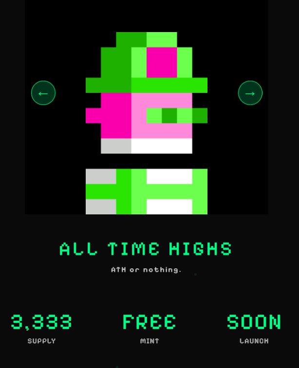 Love FREE MINTS?

Here is early one <a href="/AllTimeHighsX/">ATH</a> 

on Mainnet.

join waitlist: alltimehighs.io