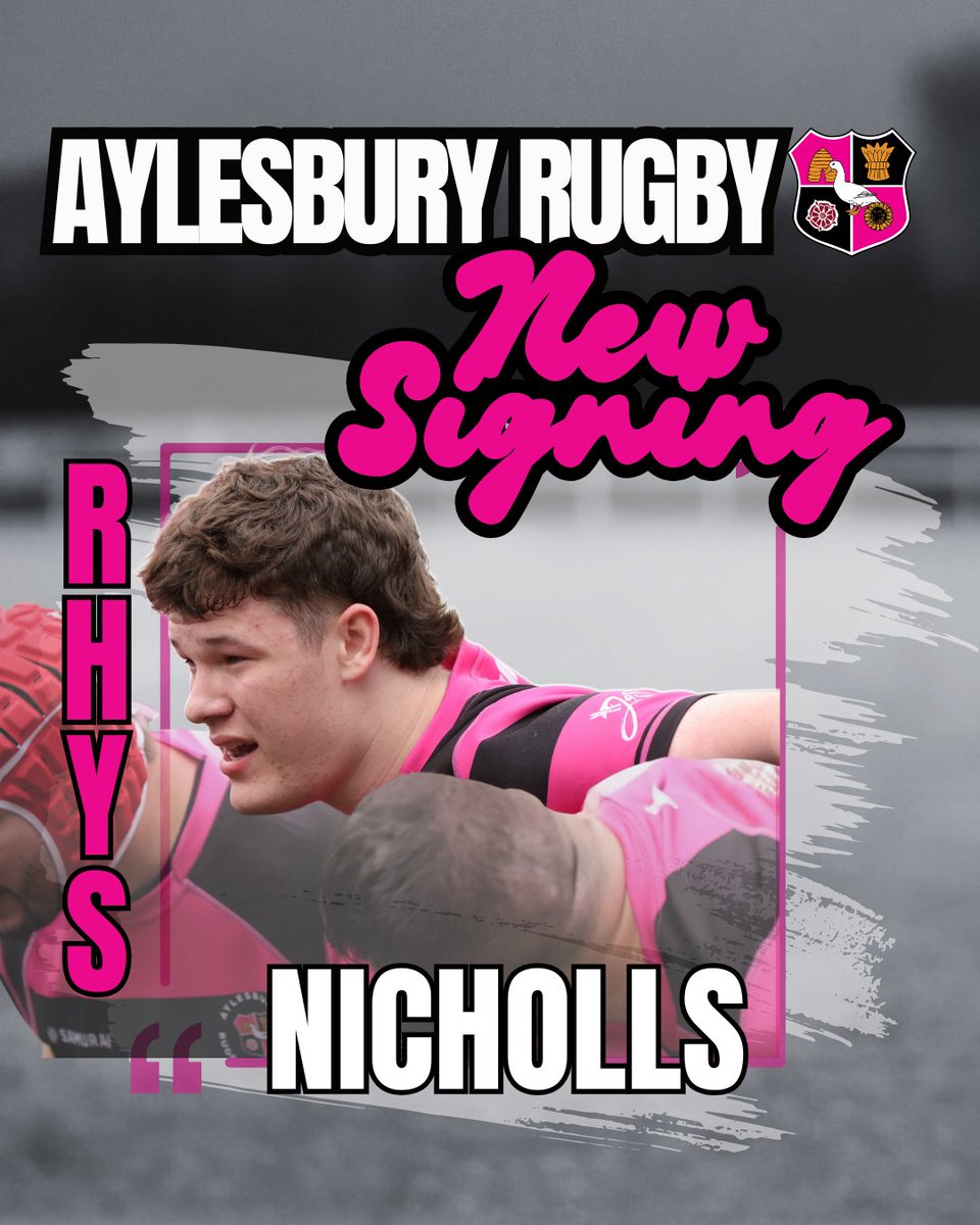 🩷 ⚫ New Player Spotlight

Welcome Rhys Nicolle 👊
🩷 Hooker / Back Row
⚫ Ex-Chinnor, Bicester &amp; Barry RFC
🩷 Try on debut 💥
⚫ Excited for senior rugby &amp; playing alongside his brother 🔥

Great to have you in magenta &amp; black, Rhys!

#AylesburyRugby #COYAs