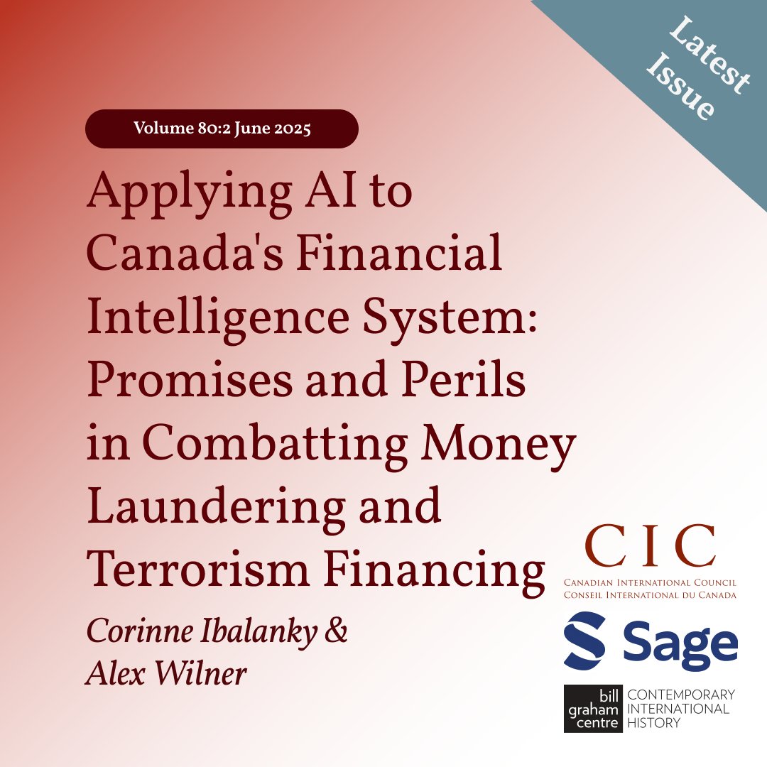 Intl_Journal's tweet image. From detection to prevention: AI’s role in Canada’s financial intelligence system holds both promise &amp;amp; peril. Read more: doi.org/10.1177/002070…