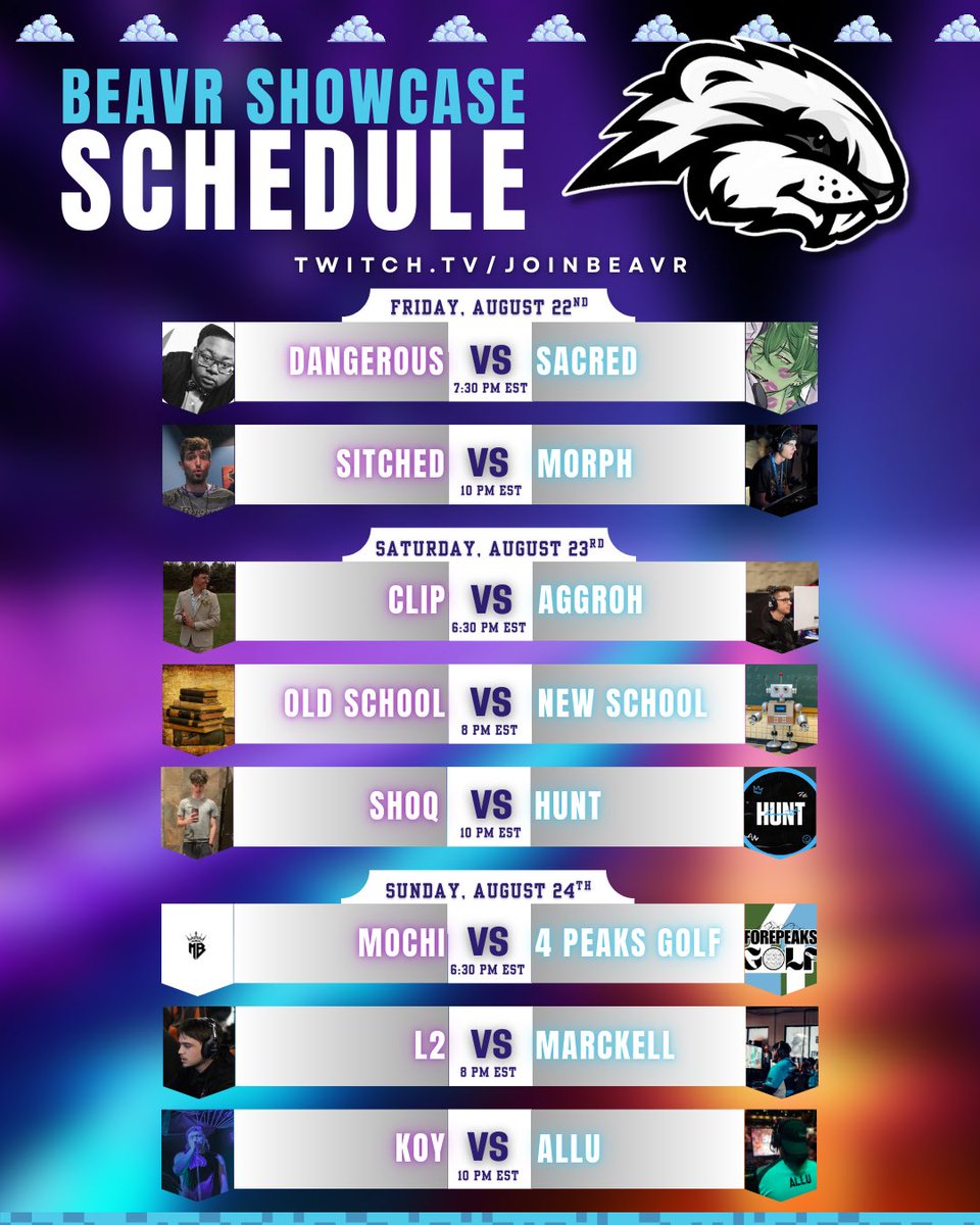 joinBeavR's tweet photo. #BeavRShowcase Schedule 👀 https://t.co/bPq6a5B3Q2