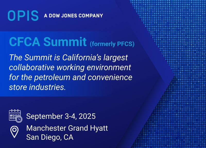 OPIS's tweet photo. We'll be exhibiting at the CFCA Summit at the Manchester Grand Hyatt, San Diego, CA Sept 3-4! Reserve a few minutes with our West Coast Spot team at booth 313: https://t.co/Q6hjHbhe6n https://t.co/apt2IXLsub