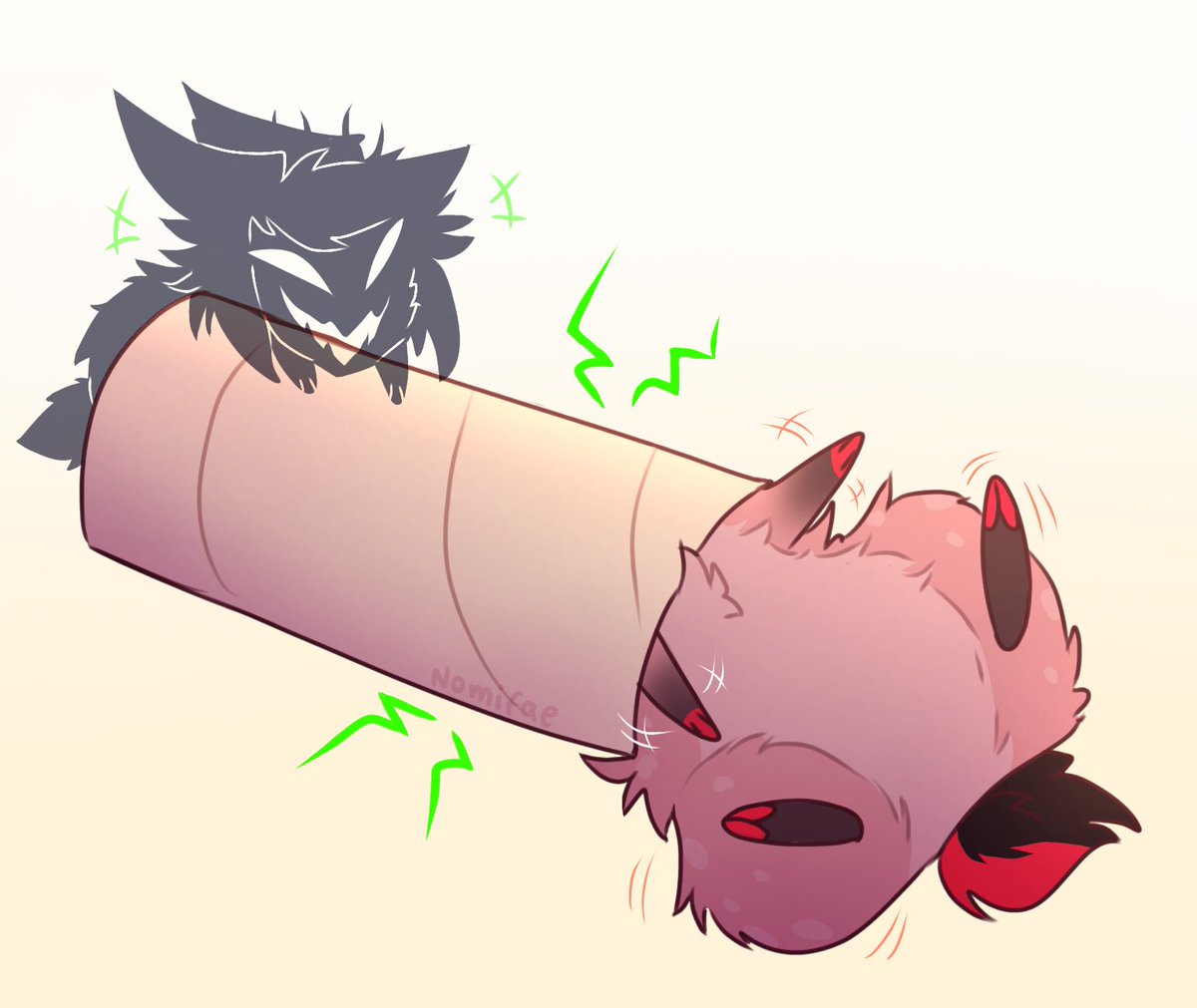 Silly guy got stuck 🐹

#Alastor #HazbinHotelFanart