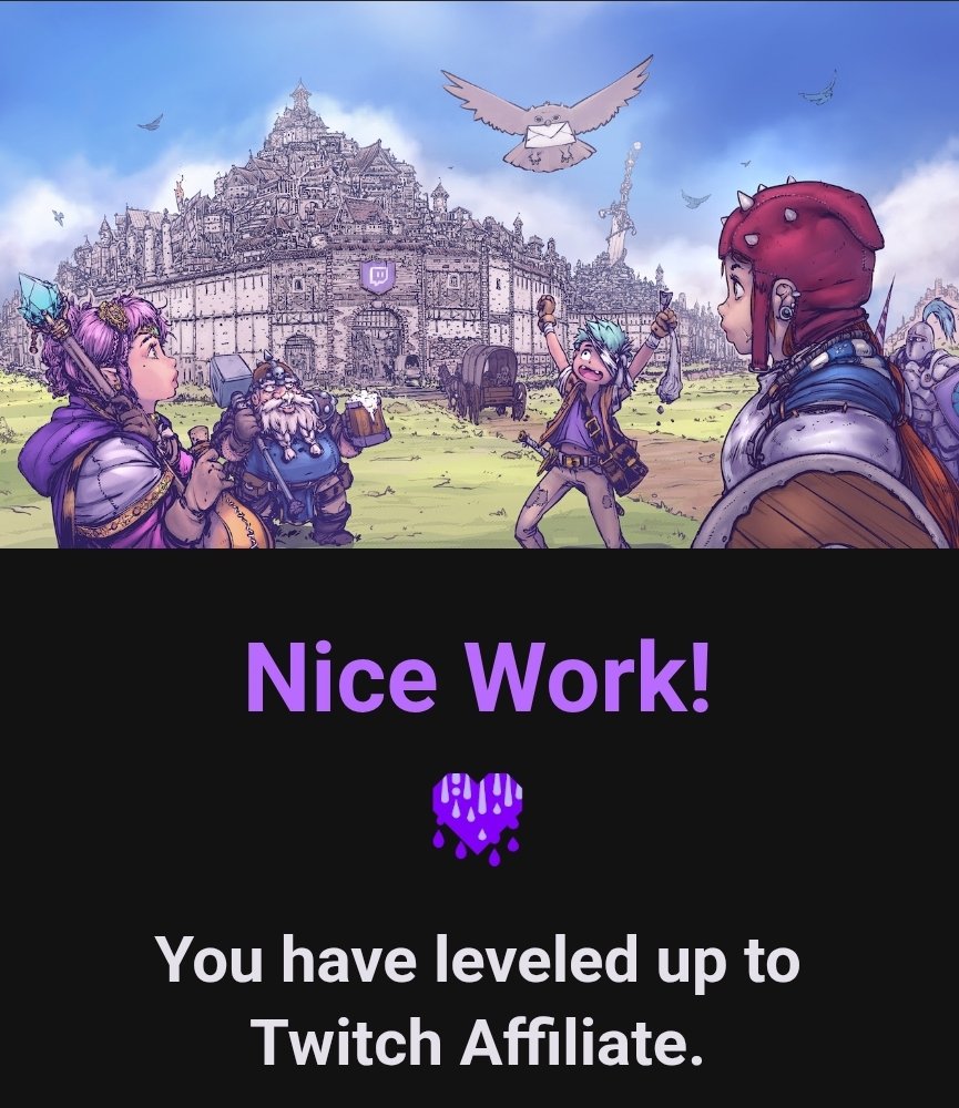 I GOT TWITCH AFFILIATE!

Thank you so much glitchies I'm so happy, thank you for making this little virus' dreams come true ❤💜