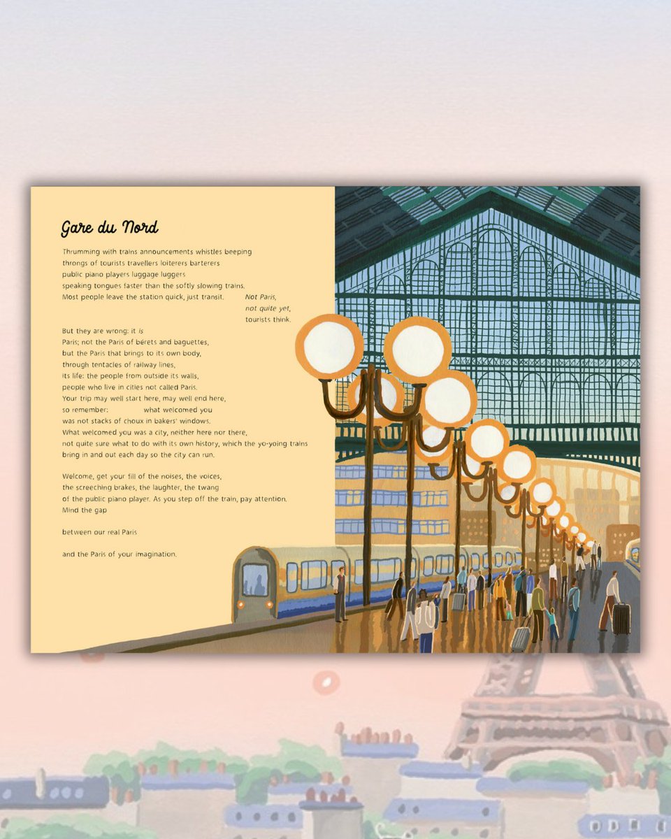 From the rules of baguette-eating to the thrumming of trains in the Gare du Nord, here's your first look inside On the Streets of Paris by Clementine Beauvais and Seula Yi! 🥖 🚋