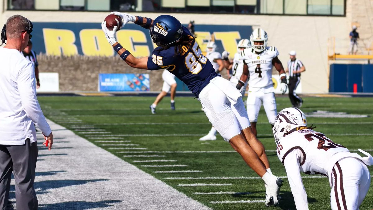 Toledo Starting FS Jaden Dottin is a former 4-star recruit who signed with Penn State out of HS as a WR. In 2023 Dottin played WR for the Rockets, and in 2024 Dottin started 9 games at WR.

Then in the game against CMU last season Emmanuel McNeil-Warren goes down with an injury