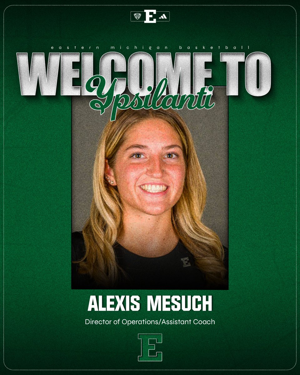 Excited to welcome Alexis as Director of Ops and Asst. Coach!👏🥳

Nusseibeh Tabs Mesuch Director of Ops/Assistant Coach

Mesuch earns the role after serving as the head student manager on Nusseibeh's staff for four years

📰tinyurl.com/3pmcyme6

#EMUEagles | #GreenLightGO