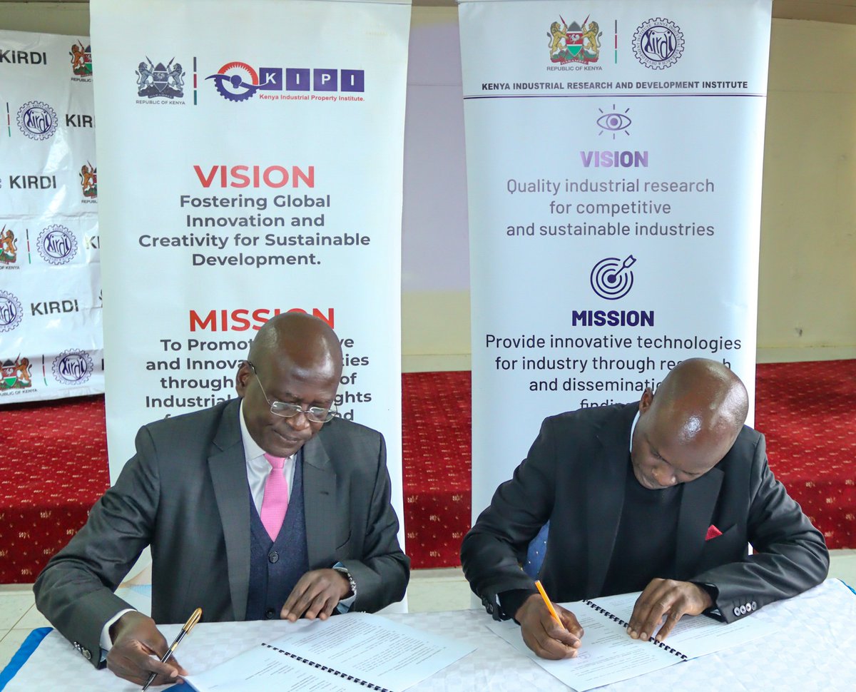 kirdi_kenya's tweet image. KIRDI, in partnership with KIPI, held a capacity-building workshop for staff ahead of establishing a Technology &amp;amp; Innovation Support Centre (TISC) under ILPIP. A collaborative agreement was signed to boost IP-driven innovation and industrial growth. #KIRDI #TISC