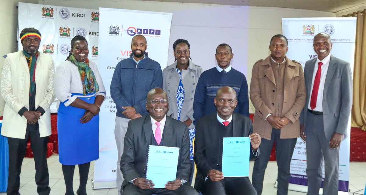 kirdi_kenya's tweet image. KIRDI, in partnership with KIPI, held a capacity-building workshop for staff ahead of establishing a Technology &amp;amp; Innovation Support Centre (TISC) under ILPIP. A collaborative agreement was signed to boost IP-driven innovation and industrial growth. #KIRDI #TISC