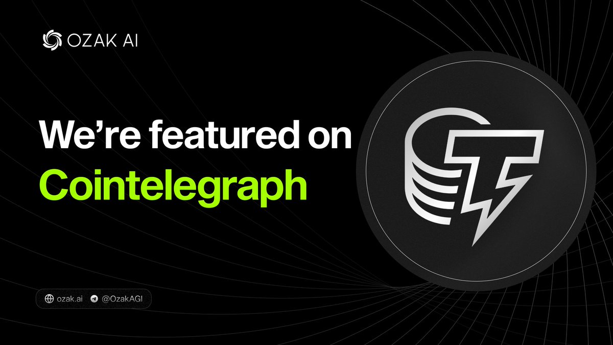🚀 Breaking news, folks!

Cointelegraph just dropped a feature on Ozak AI 💪

We’ve smashed through the $2 million presale mark, moved 760+ million $OZ tokens, cleared every audit, and bagged our listings on CoinMarketCap and CoinGecko - all before lunch.

But the write-up isn’t