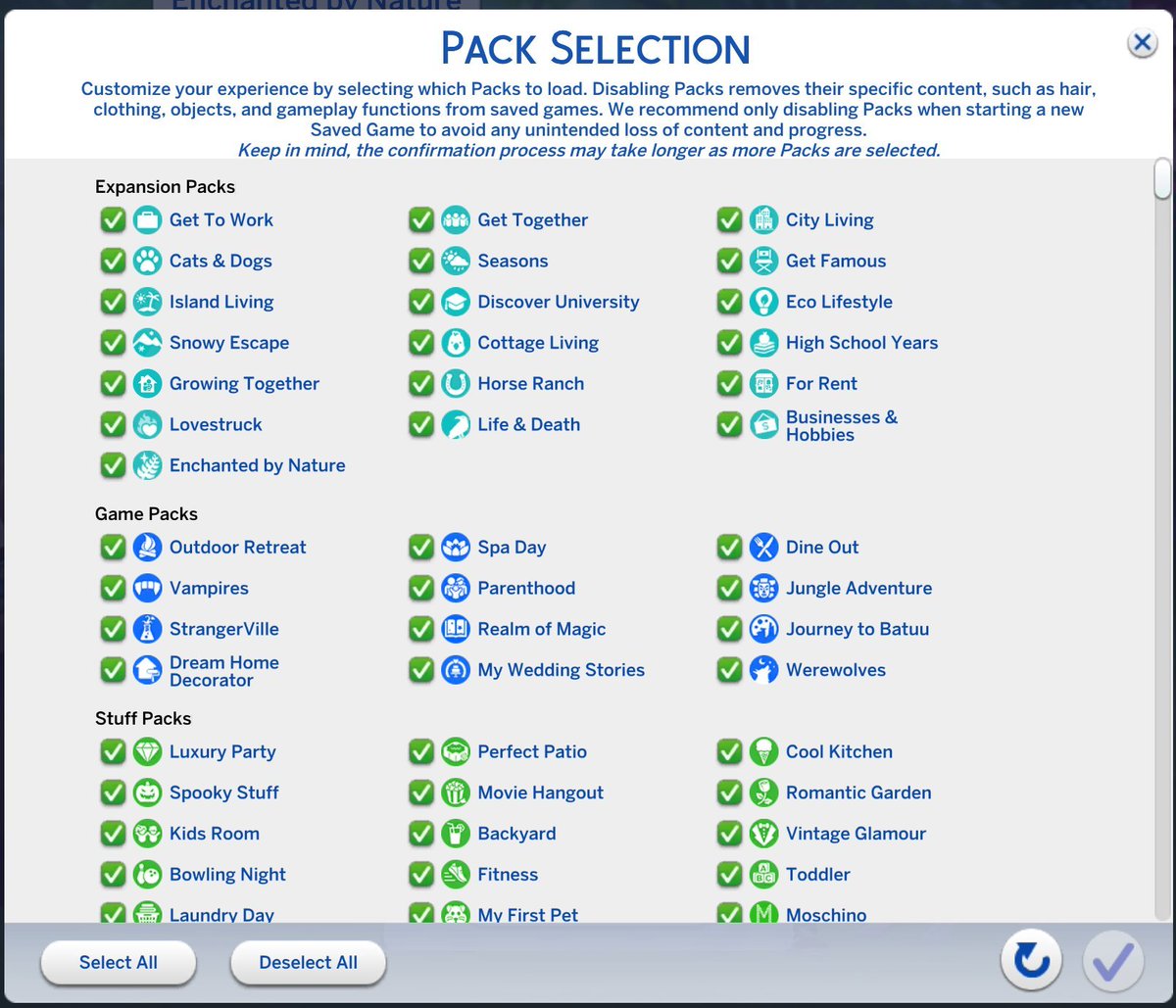 Strange coincidence 🤔Maxis hasn't been able to fix the giant "For Rent" bug that's been corrupting saves for months, but hey, here's a shiny new panel to enable and disable DLC.
Why actually fix the problem.. when you can just disable the DLC that's causing it? 😂😅 Classic <a href="/EA/">Electronic Arts</a>