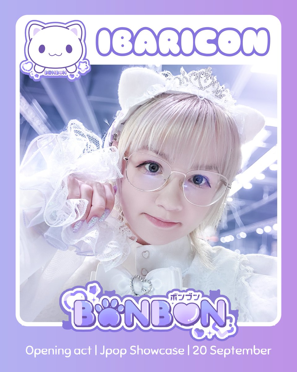 I got invited to be the IbariCon opening act!! 💜 I will also perform during the Idol Showcase! 🐾

⋆┄┄┄┄✧┄┄┄┄⋆
📍Ibaricon - Saturday 20 September 2025

Opening Ceremony 10:30 - 11:15
Idol Showcase (TBA) 
Guest Alley - all day! 
⋆┄┄┄┄✧┄┄┄┄⋆