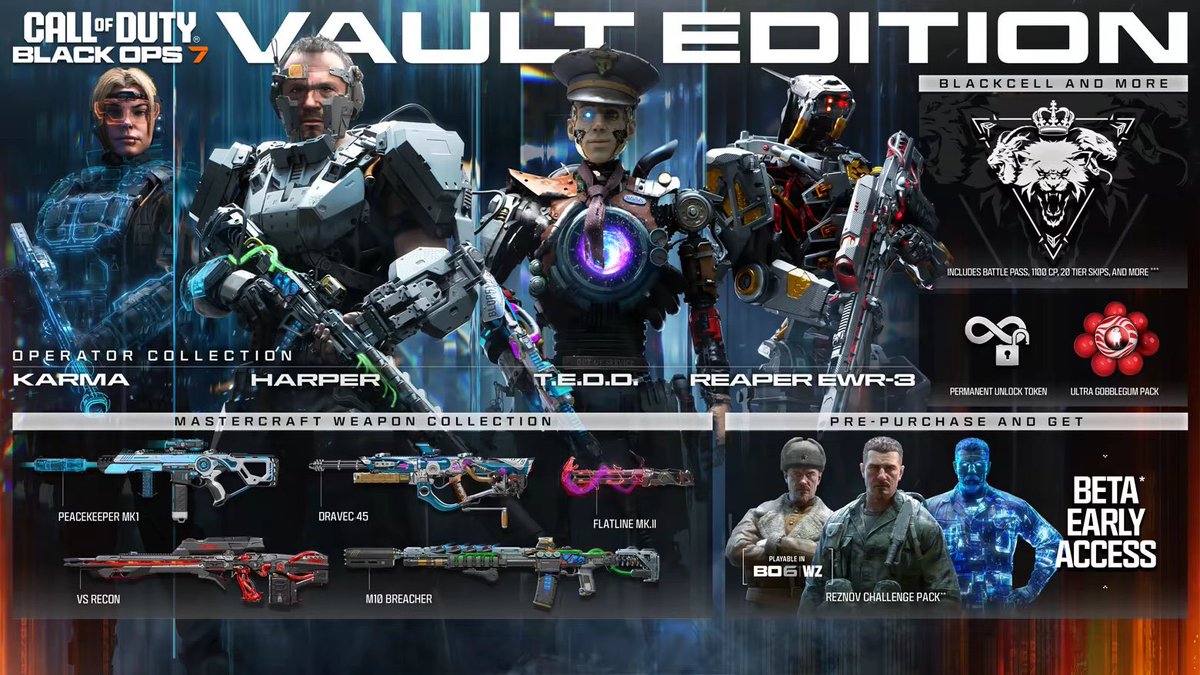 Das bekommt ihr durch die Vault Edition von Black Ops 7

Was haltet ihr von den Skins? 

#BlackOps7
