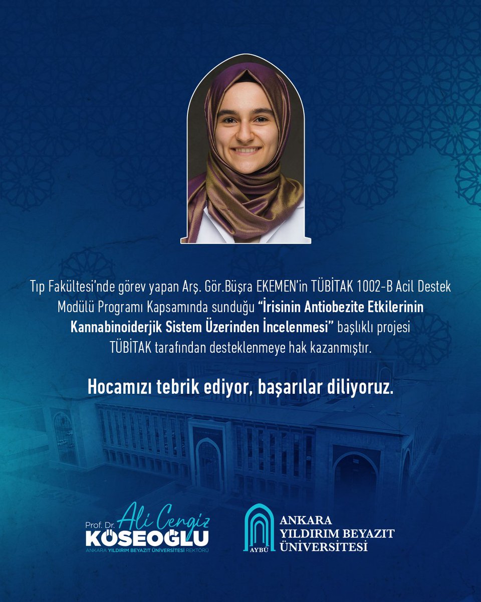 Üniversitemizin TÜBİTAK 1002, 1005 ve 3501 Başarısı!

TÜBİTAK 1002, 1005 ve 3501 Projeleri 2025 yılı değerlendirme sonuçlarına göre Üniversitemizden 3 proje destek almaya hak kazandı. 

Üniversitemize katkı sağlayan öğretim üyelerimizi tebrik ediyor, başarılarının devamını