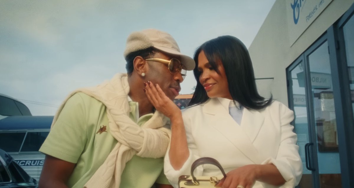 Ourstrated's tweet photo. Tyler, the Creator Features Ayo Edebiri, Nia Long, Lauren London, Teezo Touchdown, and Willow Smith in CHROMAKOPIA Visual for “Darling, I” 🎥 https://t.co/2HmP1wHZHj