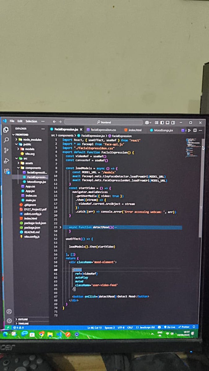 AnujKus33788991's tweet image. Day 1 ✅ of my #75DaysOfCode!
Explored Face API today — it can detect emotions & moods from images 😮
Excited to see how this tech can be used in real projects.
Onwards & upwards 🚀
#CodingChallenge #BackendDev #FaceAPI