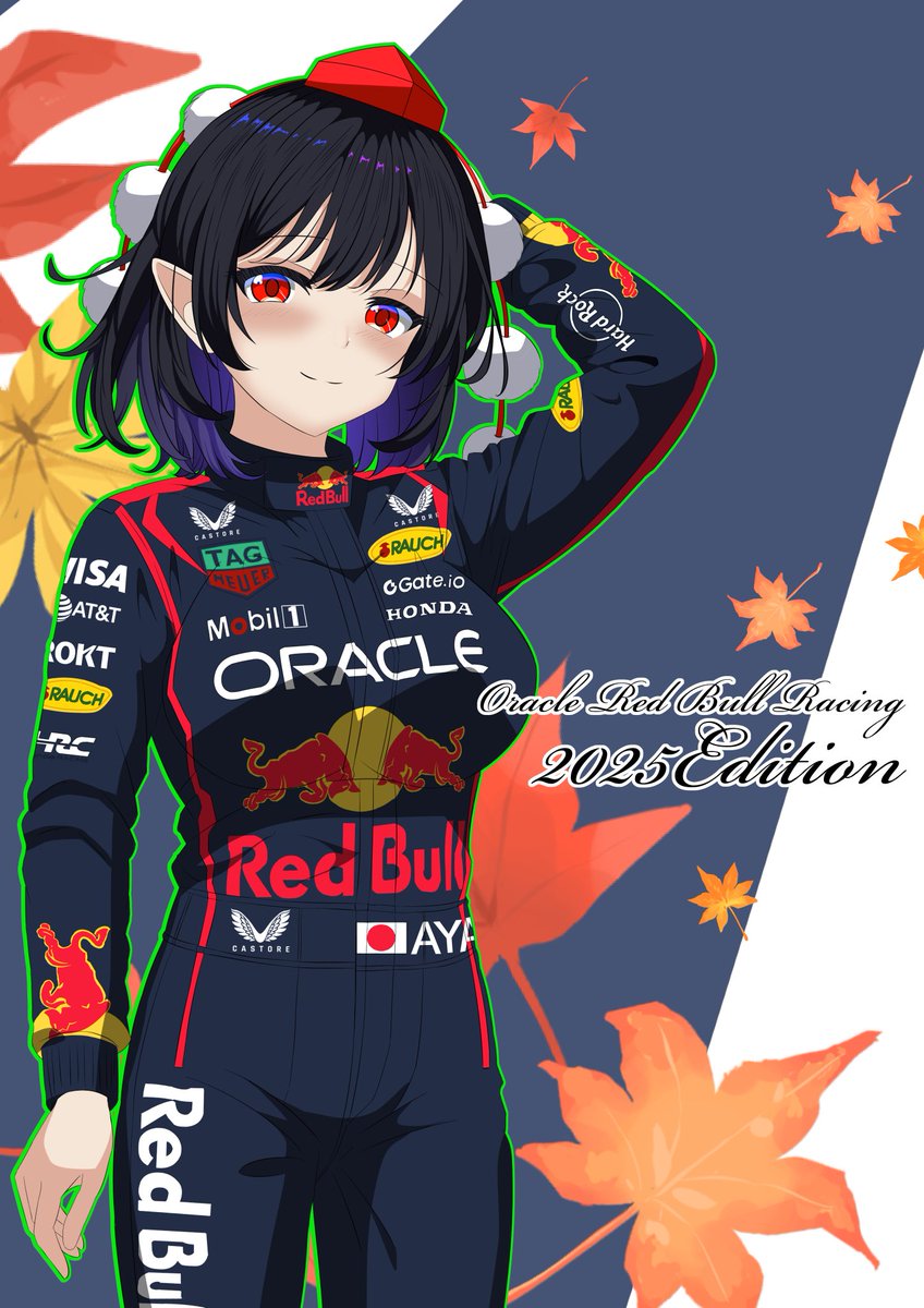 射命丸文 「ORACLE REDBULL RACING #redbullracing #F1」|きたうらかすみのイラスト