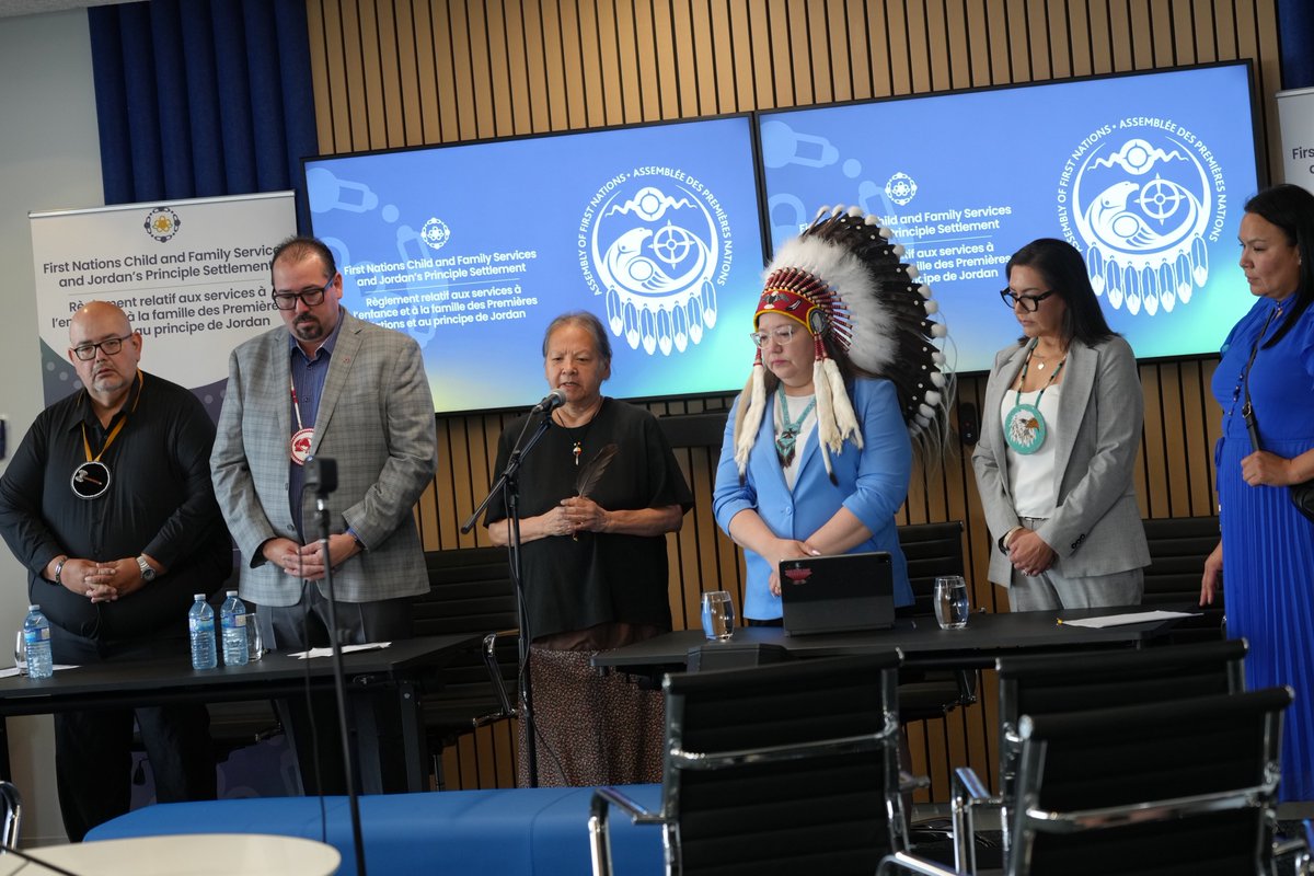 Abram Benedict (@abrambenedict) on Twitter photo On August 14, 2025, <a href="/chiefcindyafn/">AFN National Chief Cindy Woodhouse Nepinak</a> and I announced that the $23B federal settlement for First Nations Child and Family Services discrimination is now available. Eligible claimants include children removed 1991-2022. On August 14, 2025, <a href="/chiefcindyafn/">AFN National Chief Cindy Woodhouse Nepinak</a> and I announced that the $23B federal settlement for First Nations Child and Family Services discrimination is now available. Eligible claimants include children removed 1991-2022.
