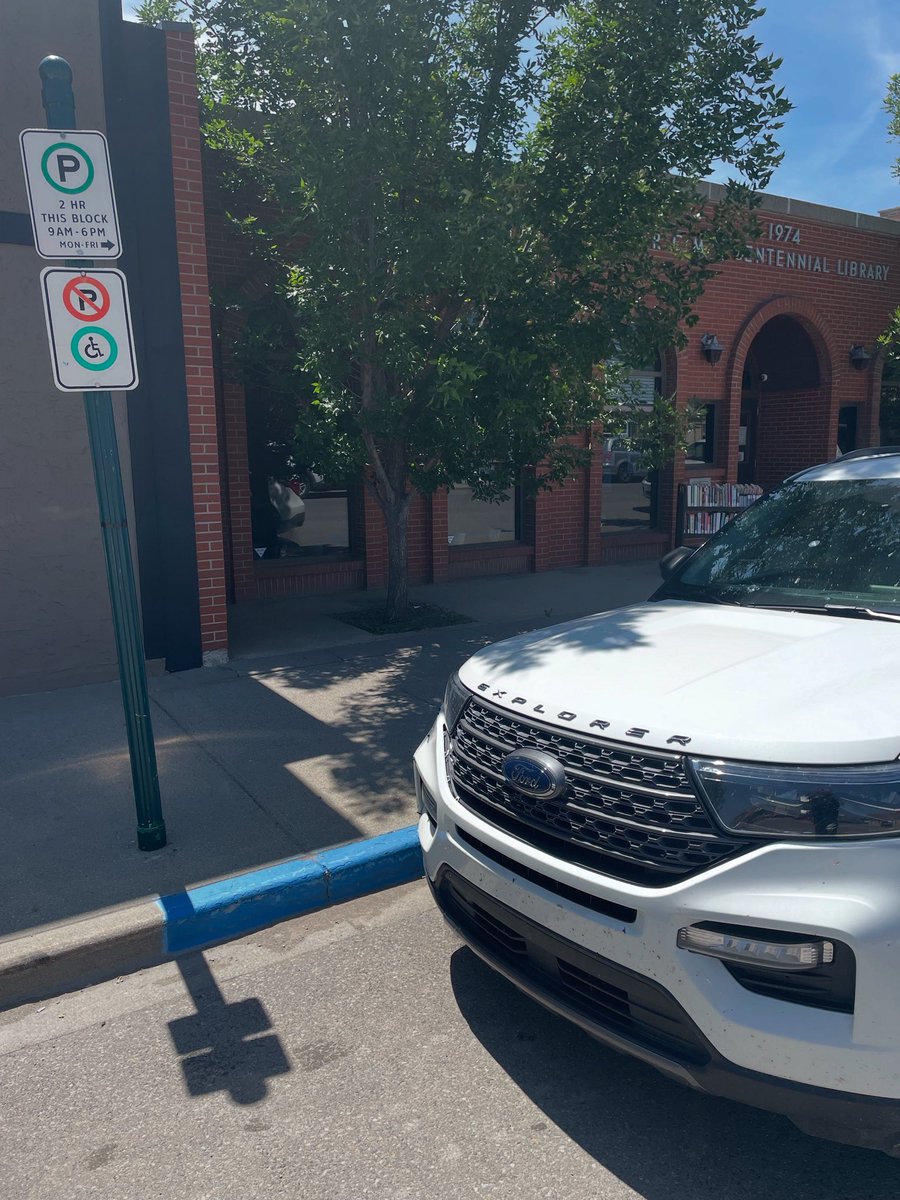 🚓 Officer’s Note:
This vehicle was parked in a clearly marked accessible stall in front of the library.

These spots are not a convenience. They’re reserved for residents who cannot walk more than 50 metres unassisted.

👉 Traffic Bylaw 1837, Section 10.7: $200 fine.