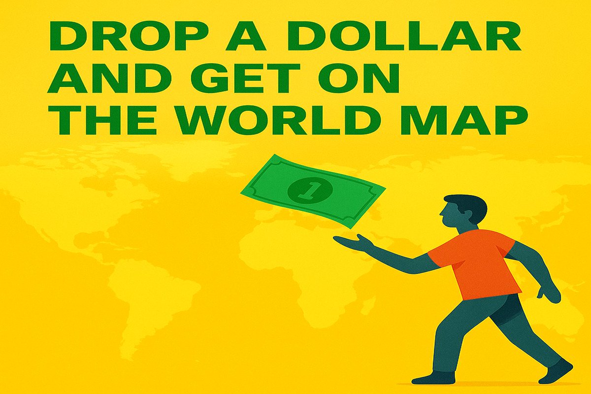 1onedollarworld's tweet image. ⏳ Crypto coming soon! Drop a dollar and get on the world map!  
📷 OneDollarWorld.live 
#Crypto #Airdrop #SocialExperiment #btc #Ethereum  #BNB #BitcoinDeFi