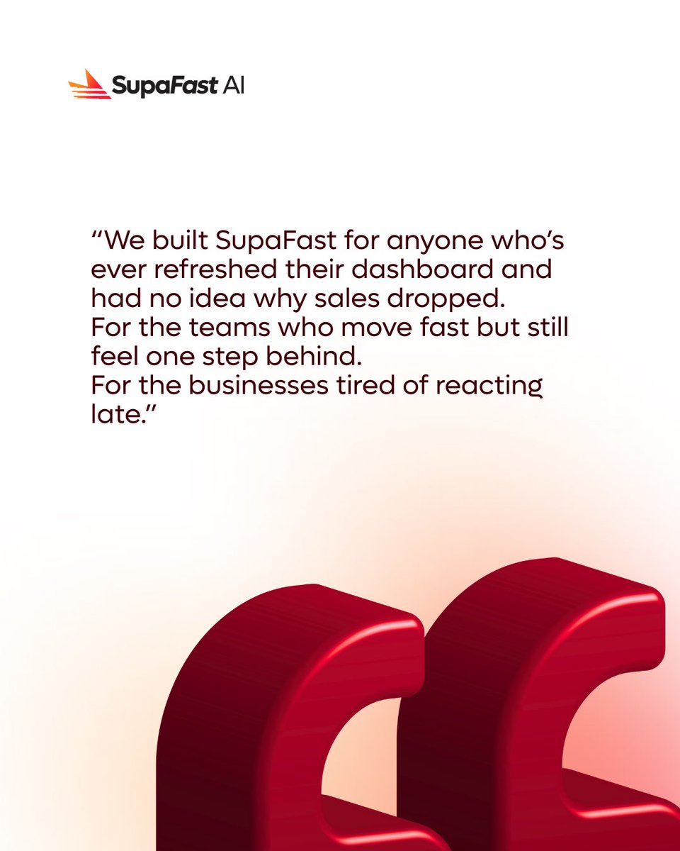 SupafastTemi's tweet photo. As a marketing manager, I kept getting the same reminder from the CEO: “Keep an eye on what our competitors are doing.”

So I tried.
I subscribed to every competitor’s email list.
I opened a separate inbox.
I set up alerts.

But the reality? I’d open that inbox and see hundreds of emails piling up. Entire campaigns were slipping past me. Some competitors even changed pricing and I would not catch it until weeks later.

It wasn’t that competitor monitoring was not important. I knew it was critical. But when you are balancing everything else, it always slid to the bottom of the list.

Then it clicked for me: competitor monitoring was not broken because people did not care. It was broken because the way we were doing it made no sense.

So instead of letting it keep sliding down my to-do list, I decided to fix the problem at its root.

That was the starting point for @SupaFastAI , a tool built to cut through the chaos and surface the competitor moves that actually matter, across every channel.

What used to take hours of messy manual work, now takes minutes.

For me, the lesson is simple: sometimes the “most ignored” tasks are ignored because the system itself is broken. And that is exactly the kind of problem worth solving.
