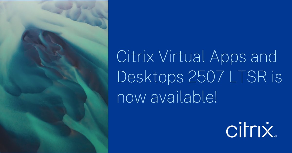 The new @Citrix Virtual Apps and Desktops 2507 Long Term Service Release is now available! It's packed with tons of new features to help level-up your user experience, security, operational efficiency, and cost savings. Learn more: spr.ly/6011fv05S