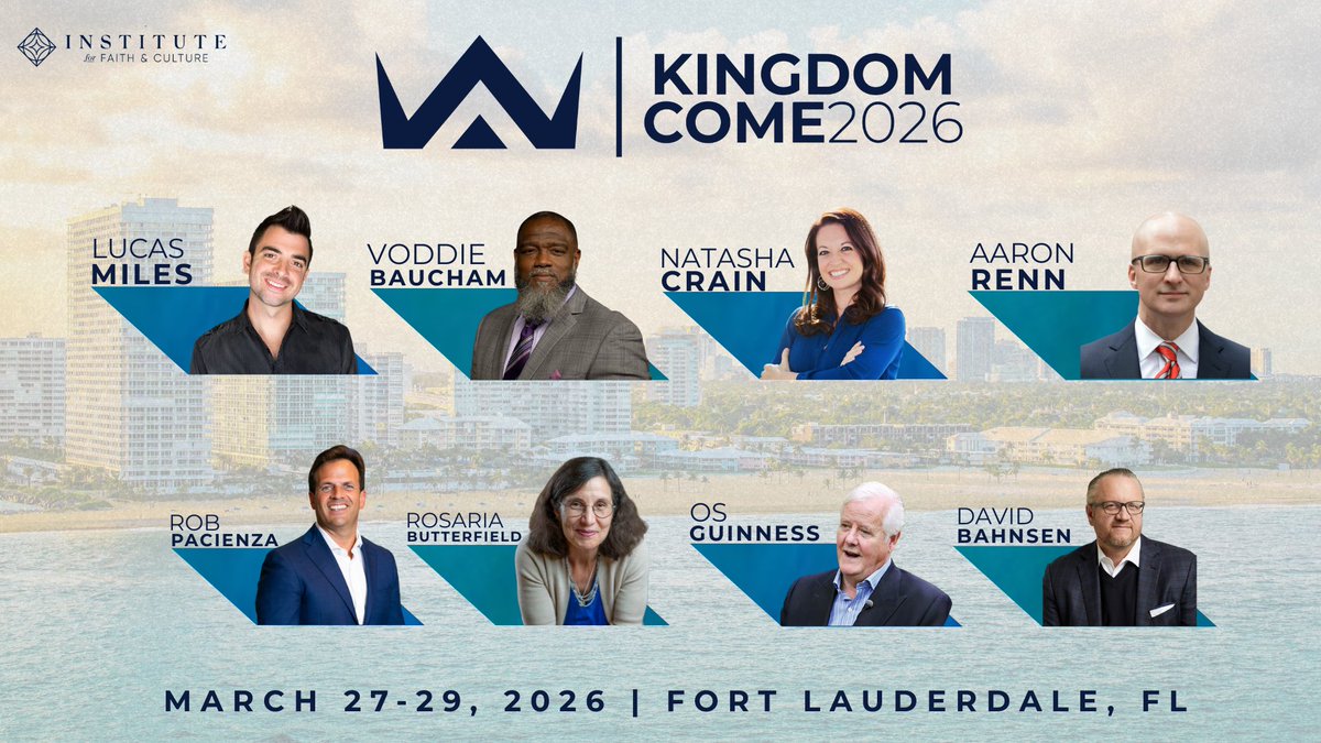 We are thrilled to announce that Aaron Renn is speaking at Kingdom Come 2026! A leading voice in Christian cultural engagement, his bold insight equips believers to stand firm in today’s world.
Tickets here: institutefc.org/kcc