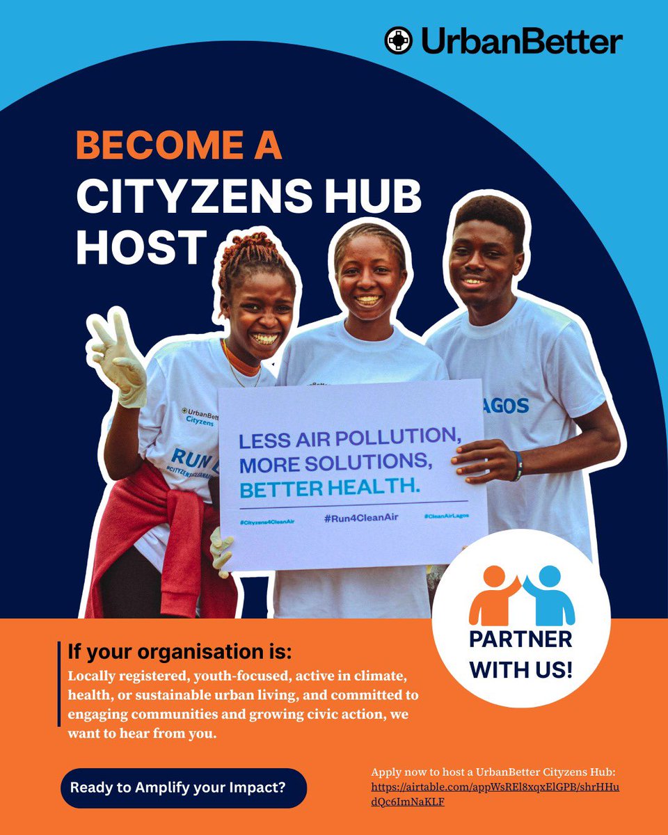 🌍 Calling all change-makers!
Ready to lead a global youth-powered movement for healthier, more sustainable cities?

Host a Cityzens Hub with UrbanBetter:

Apply now 👉 lnkd.in/di2YMyHf

#YouthPower #UrbanBetter #Cityzens