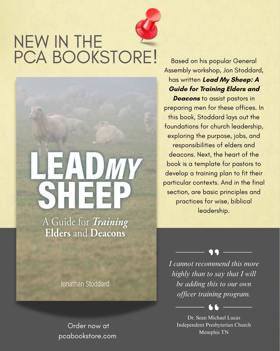 AVAILABLE NOW--Lead My Sheep: A Guide for Training Elders and Deacons

Order now! Bookstore link in bio.