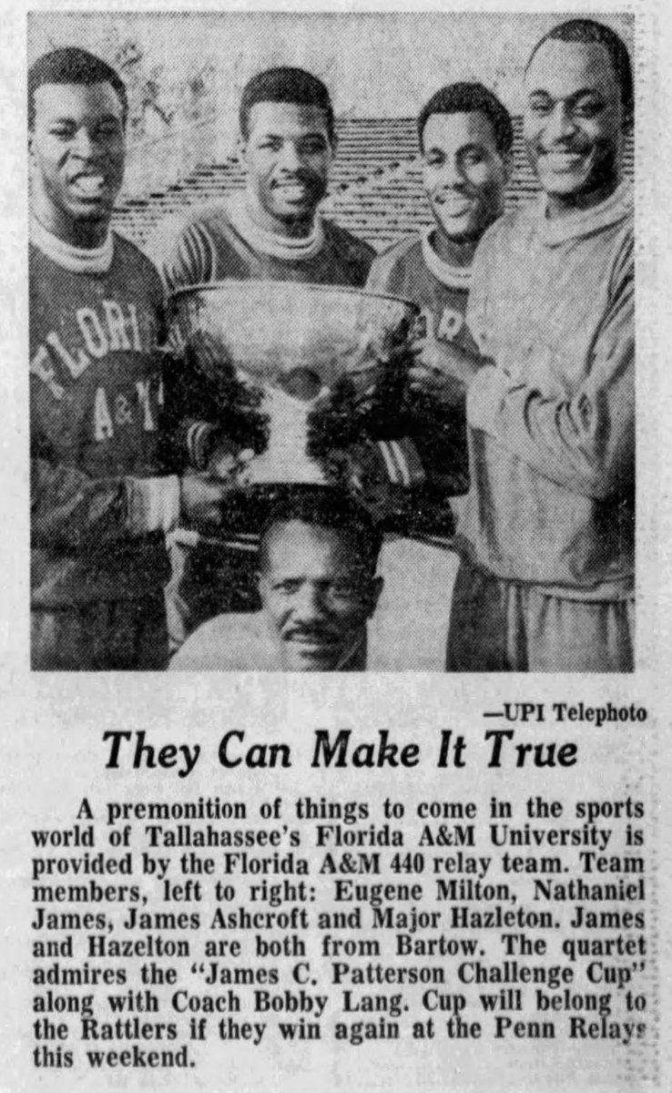 rick_son7's tweet photo. FAMU's Eugene "Pimp" Milton (Ocala) was a 2 sport athlete for the Rattlers during the late 60s. When he wasn't smoking the competition on the track, he was giving defenses fits with his speed on the football field. #MiamiDolphins #FAMUHISTORY https://t.co/dZMOpFSd3R