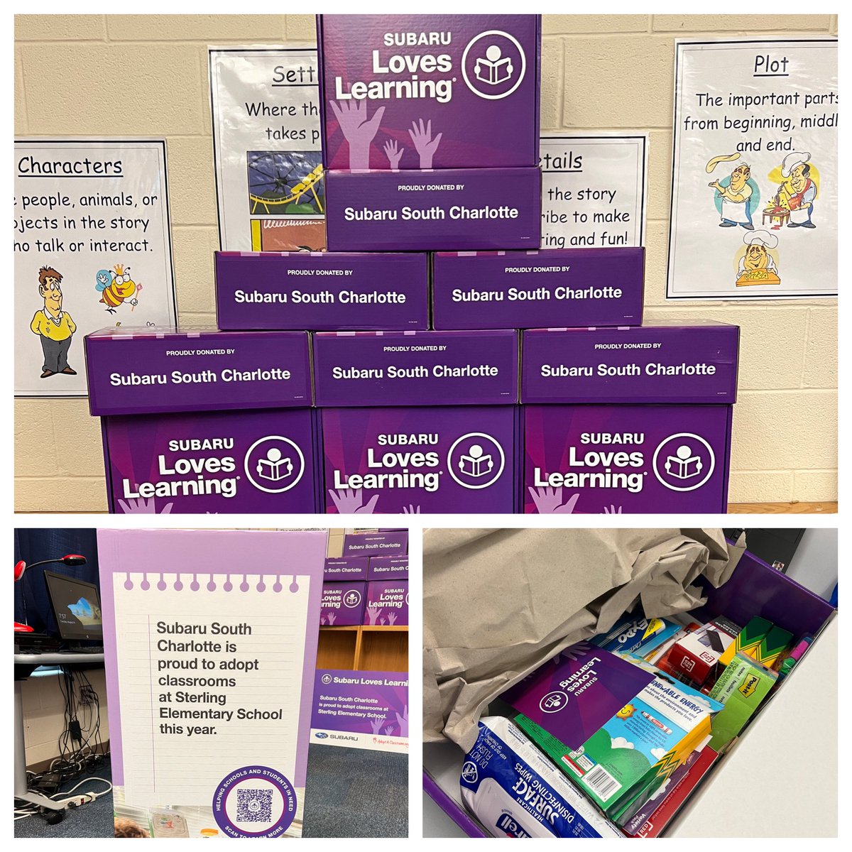 SterlingElemen1's tweet photo. Shoutout to @SubaruSouth for gifting our staff with breakfast this morning AND 10 of our new teachers with $500 EACH to purchase school supplies! Your continued support over the years is beyond appreciated! 🫶🏼 @CharMeckSchools  #sterlingpride🐯 #Crew89 https://t.co/qFJFbVm0QN