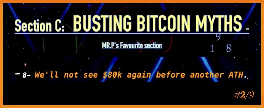 #1/9 - Myth Buster Series from My Macro Report:

❓ Myth: DoomsDay. Top is in.

✅ Busted: “We'll see ANOTHER ATH before we can even dip to $80K"

Now this was Said 2-3 Months ago, at $107K Levels when people were calling for $80K Levels. Back then I made this Statement that we
