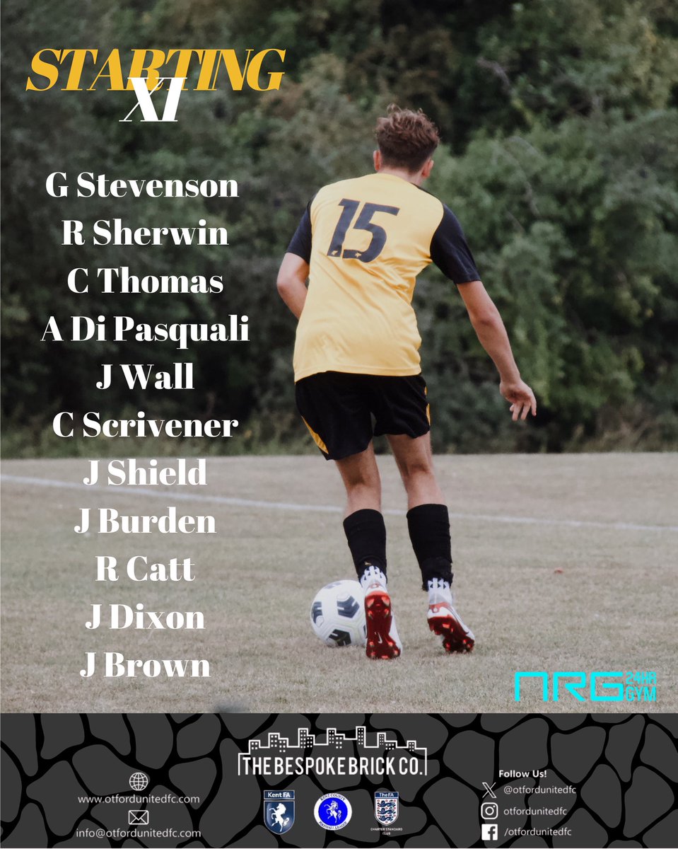 ⚽️ Otford’s starting XI for this evening’s game against Bromleians. Come on you O’s 🧡🖤

#OUFC #otfordunitedfc #COYO #UptheOs #Otford #AmberAndBlack