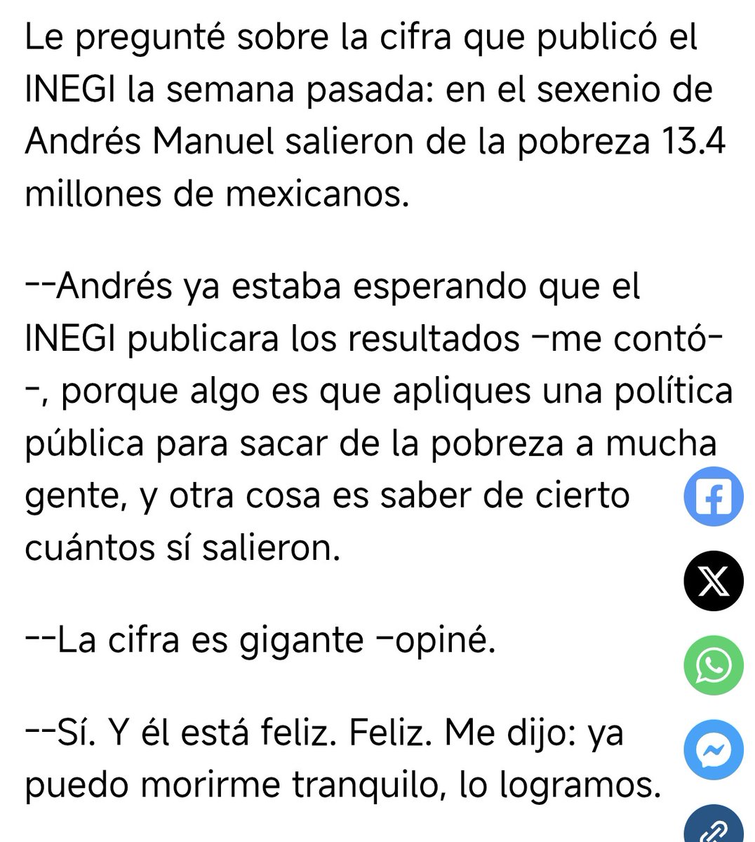 Lo más destacable del desmentido de Sabina Berman sobre la supuesta mudanza a España de la esposa del expresidente y su hijo: "Y él está feliz. Feliz. Me dijo: ya puedo morirme tranquilo, lo logramos".