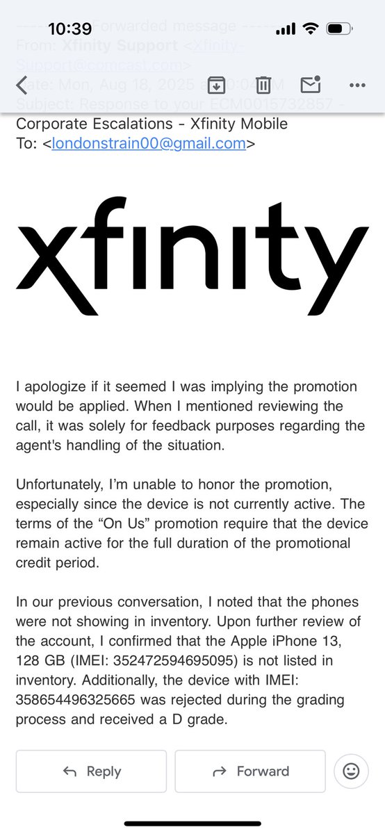 ebony_j6252's tweet image. My experience with @Xfinity has been a total nightmare. After being a customer for 5+ years, I'm now facing multiple issues with zero accountability. Let me break it down. #XfinitySupport #XfinityMobile