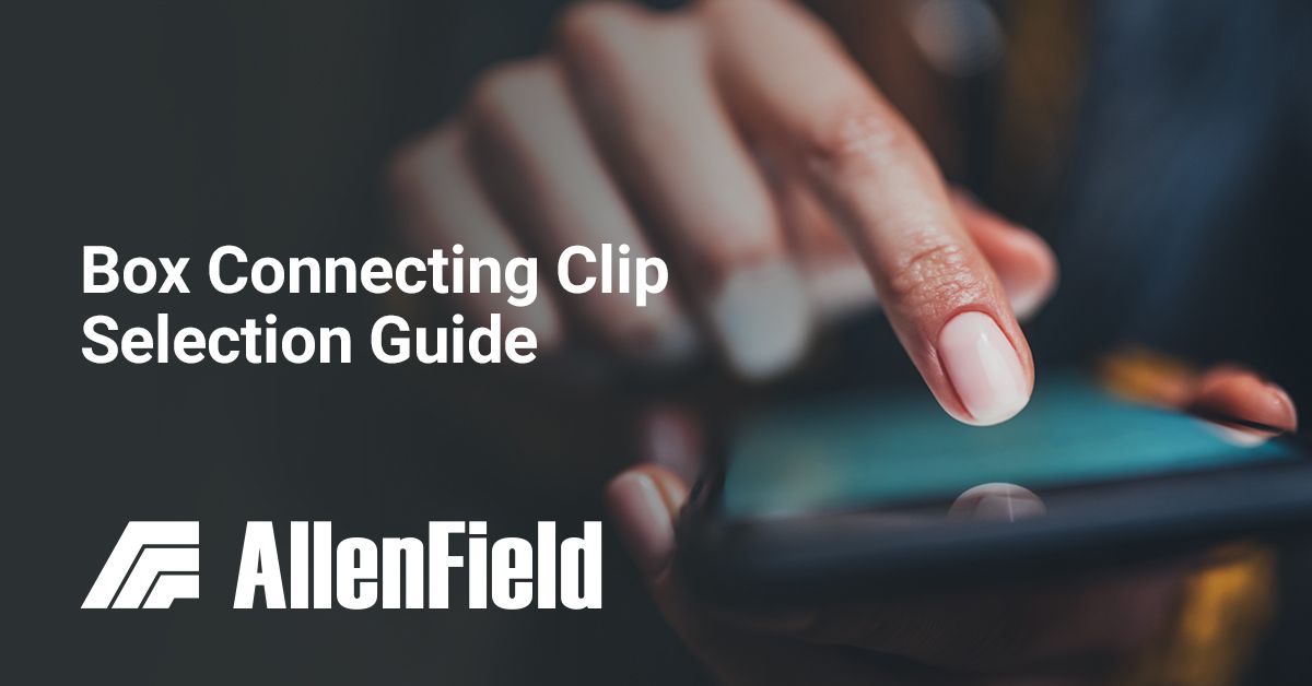 AllenField's tweet image. Choose the perfect clip for your box! Use our Box Connecting Clip Selection Guide [allenfield.com/box-connecting… ] to match your packaging material thickness with the right Allen Field clip. Always test your design for best results. 
#AllenField #PackagingTips #BoxClip #FluteSize
