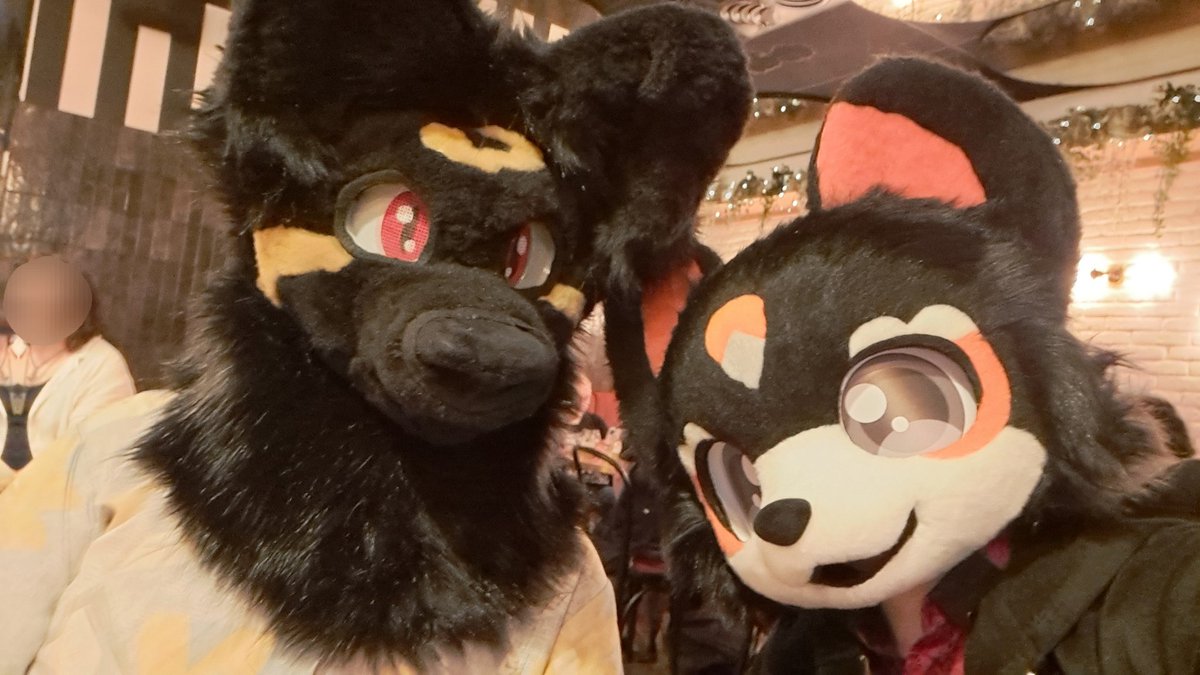 SPRITE_awoo's tweet photo. Au #furbar de Rennes avec mon monsieur :3 @Sharkingos ❤️🫰

C'était génial~ merci encore mon trésor <3

#furry #fursuit #convention #femboy https://t.co/0ld9MQDcj4