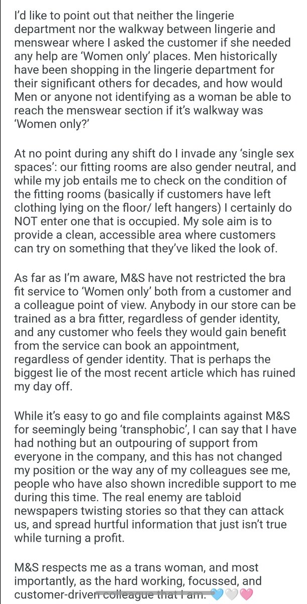 LGBwiththeT's tweet image. 🚨 BREAKING 🚨

The M&amp;amp;S colleague at the centre of the recent anti trans hate storm, has spoken out and given detailed information about what REALLY happened in M&amp;amp;S...

And just as you thought... Things were not as you were told!