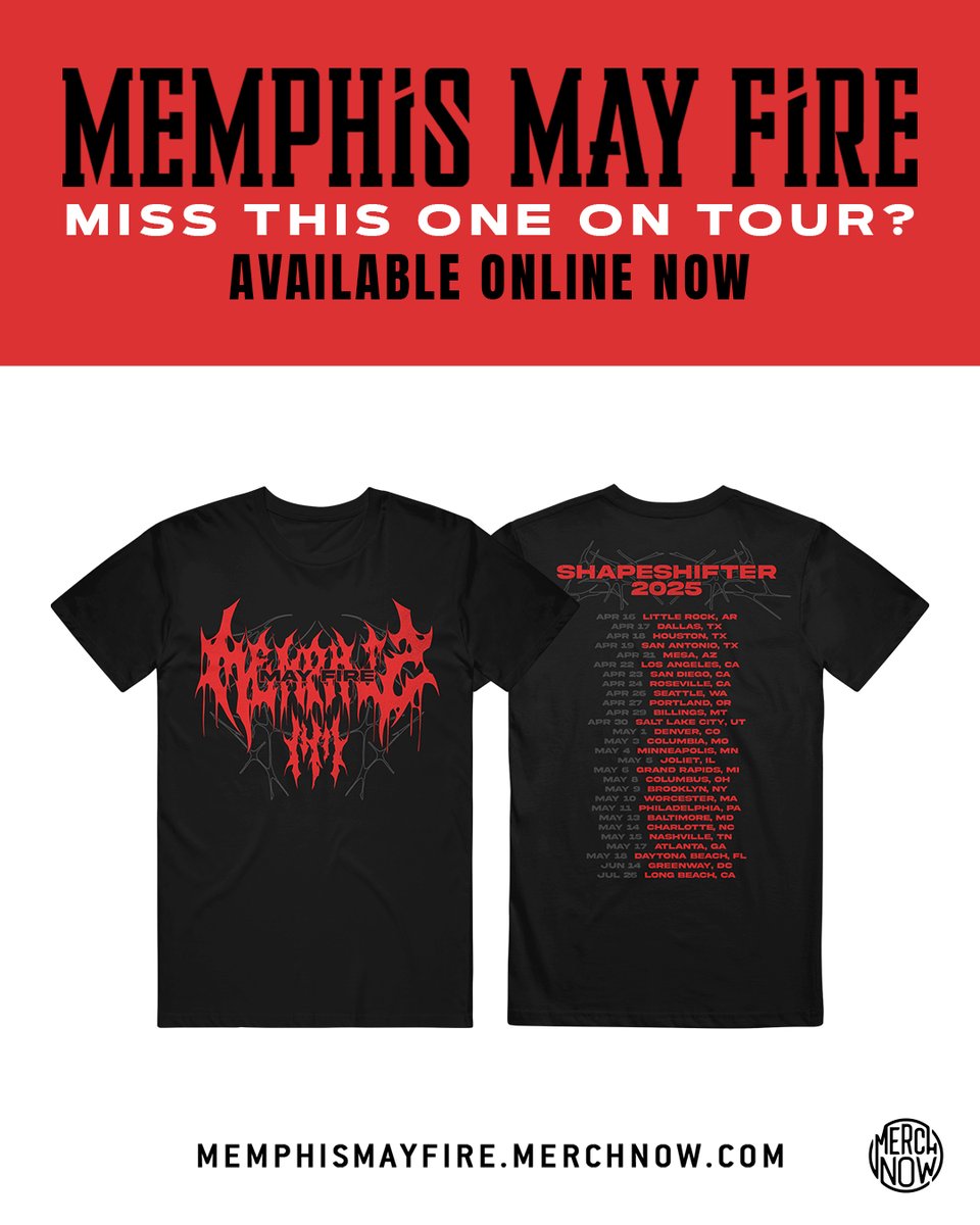Miss this one on tour? Grab it now: MemphisMayFire.merchnow.com