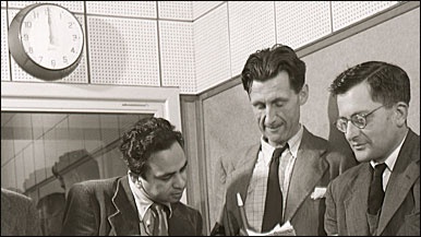 George Orwell at the BBC, 1942.