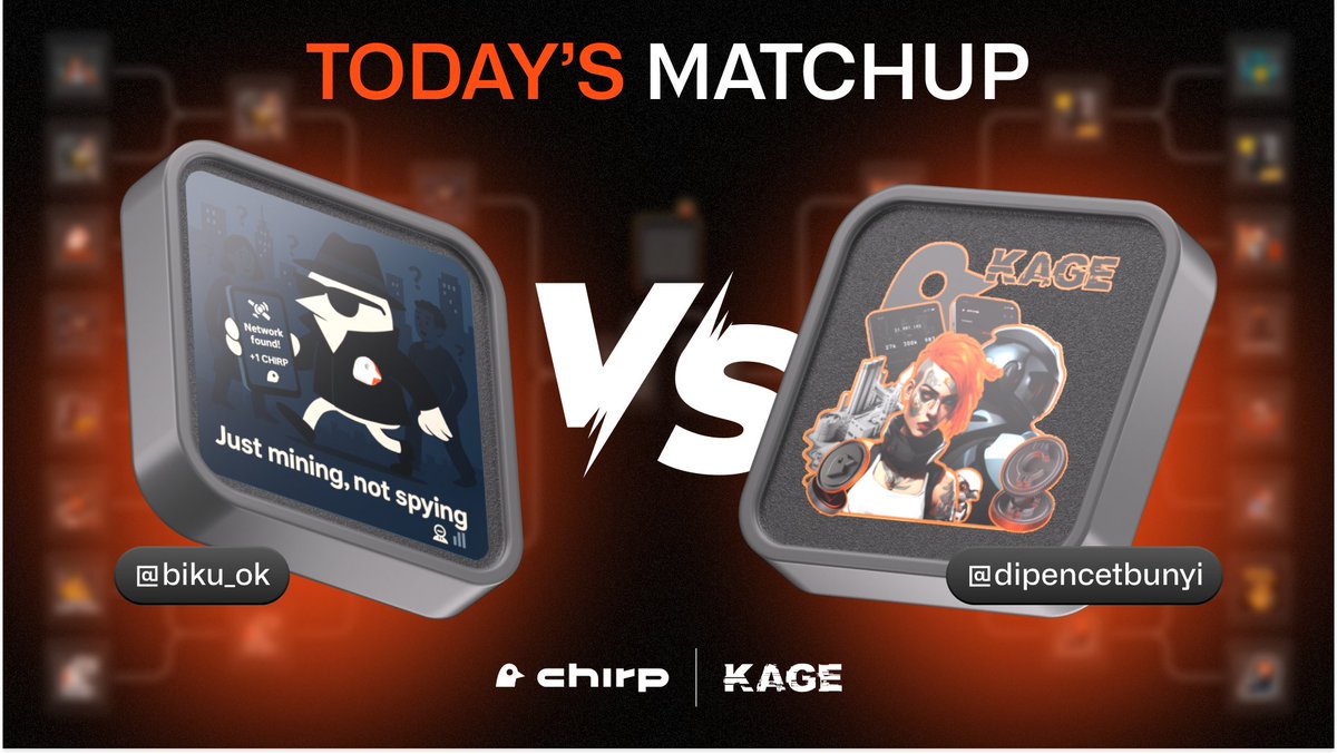 ChirpCommunity's tweet photo. 🚨 SEMI-FINALS ARE HERE! 🚨

The @ChirpDeWi Sticker Contest, powered by @ChirpCommunity, is down to the FINAL FOUR! 🏆🔥

💥 VOTING RULES:
✅ Vote in the poll in the tweet below
✅ RETWEET THIS POST to enter the VOTING REWARD DRAW!
🎁 From all RTs, 2 lucky voters will win 50 $CHIRP each!

Vote here 👉 https://t.co/99jZUxkYez

⚔️ First Semi-Final Clash:

🎨 Sticker 1: @biku_ok
vs
🎨 Sticker 2: @dipencetbunyi

🕒 Voting closes Aug 21st, 12:00 CET — 24 hours to make your choice!

Only 1 can advance… Who will make it to the GRAND FINAL? 👑
 Vote. Retweet. Win. LET’S GO! 🚀