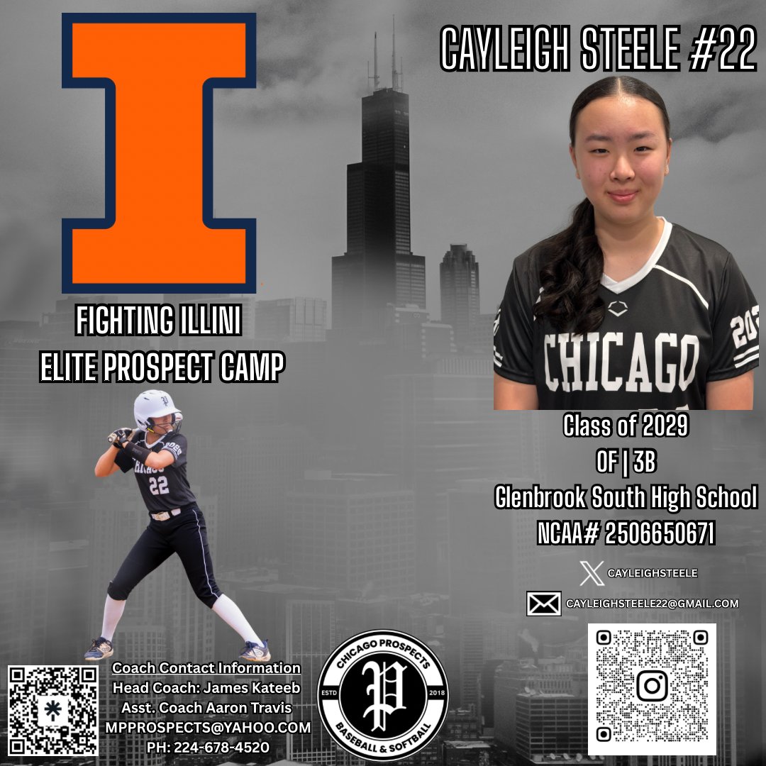 Looking forward to attending the <a href="/IlliniSBCamps/">Tyra Perry Illini Softball Camps</a> this weekend and working again with <a href="/coach_troutsta/">Coach Trout</a> and <a href="/bgoler10/">Brendan Goler</a>!

<a href="/TyraPerry13/">Tyra Perry</a> <a href="/IlliniSB/">Illinois Softball</a> <a href="/ChiProspects15u/">Chicago Prospects Premier</a> <a href="/d1fastpitch1/">D1 Fastpitch</a> <a href="/D1Softball/">D1Softball</a> <a href="/ExtraInningSB/">EXTRA INNING SOFTBALL</a> <a href="/LineDsoftball/">Line Drive Media</a> <a href="/MaxPreps/">MaxPreps</a> <a href="/PrepSoftball/">Prep Softball 🥎</a> <a href="/SunilSportsNews/">Sports News By Sunil Sunder Raj</a>