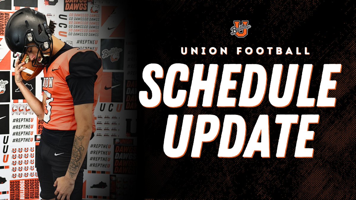 UnionBulldogs's tweet image. #UnionFootball  | Schedule Update ‼️

📅 Sept. 6 vs. Thomas → Kickoff moved to 1:30 PM (was 7 PM)
📅 Sept. 13 vs. South Carolina Central Christian → Now a HOME game at 4 PM

#RepTheU | #TheRightWayToPlay

➡️➡️➡️ bit.ly/4197KoT