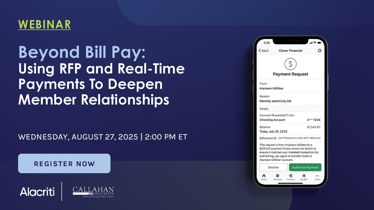 This Callahan-hosted webinar will break down:

1. How Request for Payment (RFP) works today
2. What’s next for this capability on the RTP® network and FedNow® Service

...and more.

Register Now: bit.ly/4lwifdd
