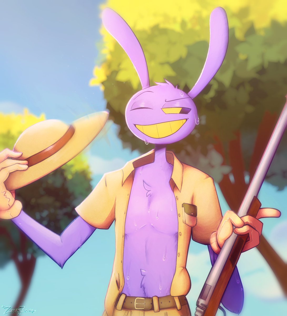 "What? Can't help it if the heat makes me look this good.~" 

#genitalcircus #tadc #furry