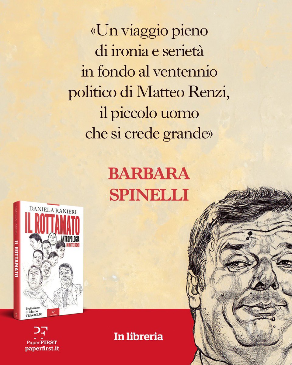 Paper First (@paperfirst) on Twitter photo Ecco cosa ne pensano de ‘Il rottamato - Antropologia di Matteo Renzi’ di Daniela Ranieri alcune voci come Marco Travaglio, Barbara Spinelli, Alessandro Di Battista e Alessandro Barbero
Un libro che fa ridere e riflettere… nelle parole di chi lo ha già amato
<a href="/danielaranieri/">Daniela Ranieri</a> Ecco cosa ne pensano de ‘Il rottamato - Antropologia di Matteo Renzi’ di Daniela Ranieri alcune voci come Marco Travaglio, Barbara Spinelli, Alessandro Di Battista e Alessandro Barbero
Un libro che fa ridere e riflettere… nelle parole di chi lo ha già amato
<a href="/danielaranieri/">Daniela Ranieri</a>