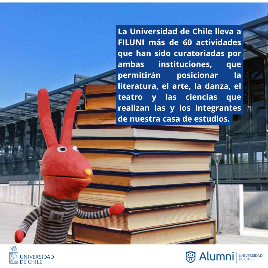 La <a href="/uchile/">Universidad de Chile</a> será la invitada de honor de la 7ª Feria Internacional del Libro de las Universitarias y Universitarios (FILUNI), organizada por <a href="/UNAM_MX/">UNAM</a>, del 26 al 31 de agosto. Una oportunidad única para compartir lo mejor de nuestra cultura, arte, ciencia y letras con el mundo.