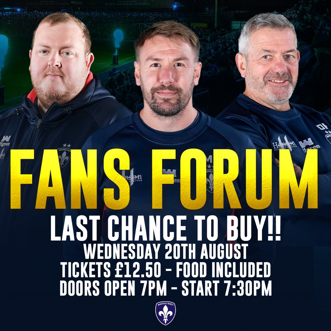 𝙇𝘼𝙎𝙏 𝘾𝙃𝘼𝙉𝘾𝙀 𝙏𝙊 𝘽𝙐𝙔!!

Don't miss out on our Fans Forum tomorrow!! We have some absolutely HUGE NEWS to be announced!

👉🏻 wttickets.fixturesdigital.com/events

#UpTheTrin